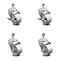 Service Caster 3 Inch Semi Steel Wheel Swivel 1/2 Inch Threaded Stem Caster Brake SCC, 2PK SCC-TS20S314-SSS-121315-2-TLB-2 - alternate 1